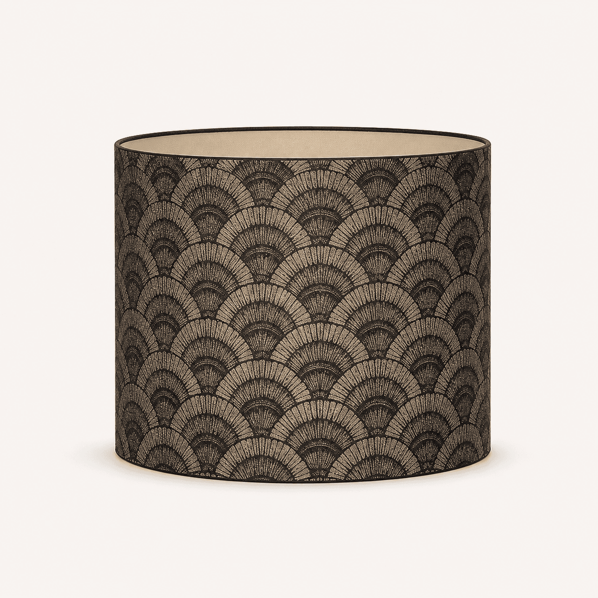 Velvet Fan Shade lampshade with Art Deco pattern