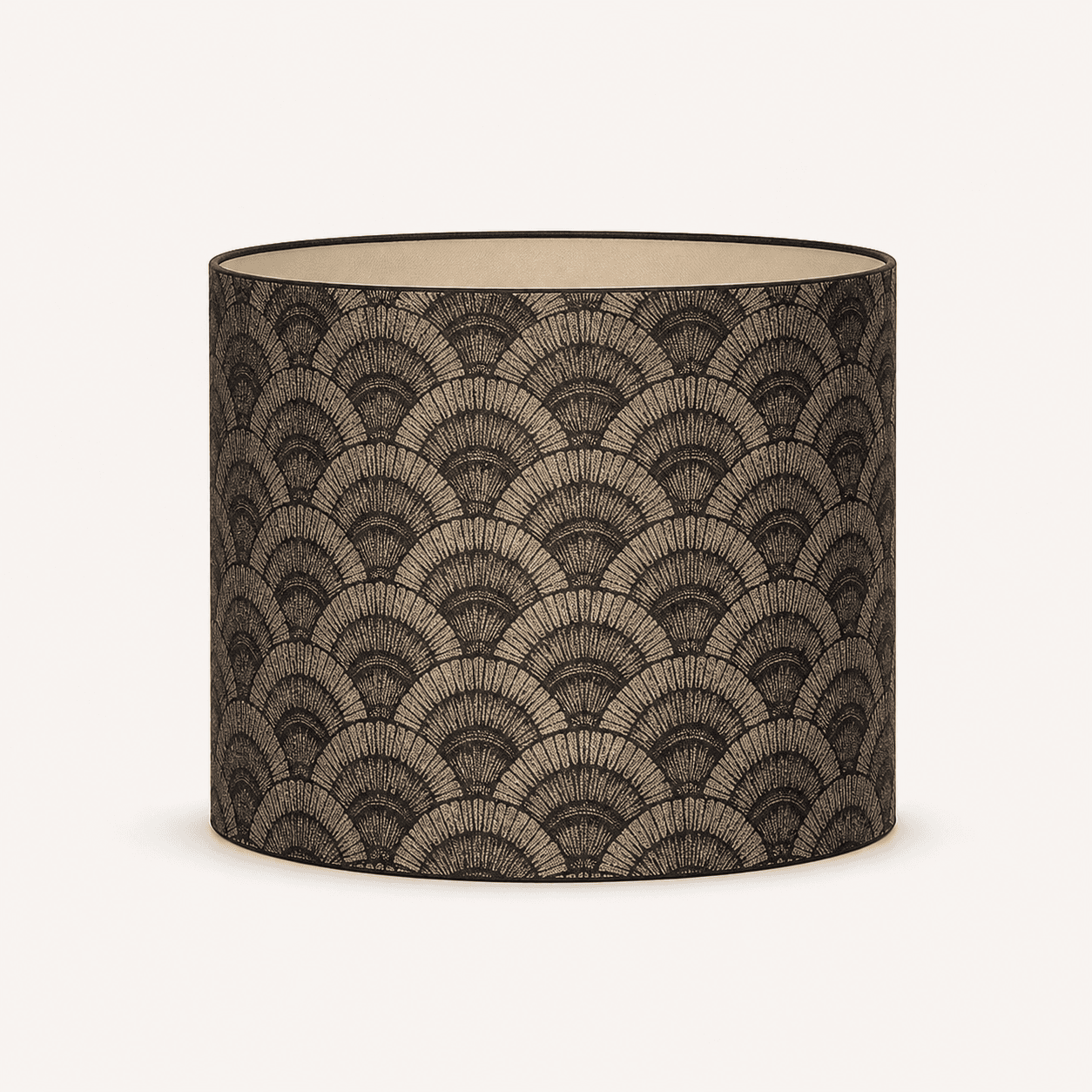 Velvet Fan Shade lampshade with Art Deco pattern