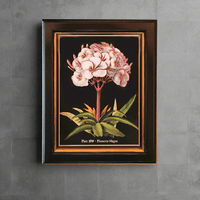 Shop small plumeria flower wall print, 20x25cm. Perfect wall decor addition with classic frame. Elevate interiors with this stylish art piece.