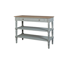 French Grey Elm Two Shelves Console Table