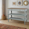 French Grey Elm Two Shelves Console Table
