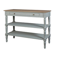 French Grey Elm Two Shelves Console Table