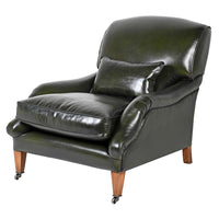 Leather Club Chair Black 84 cm