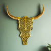 Gilt Metal/Wood Bison Head