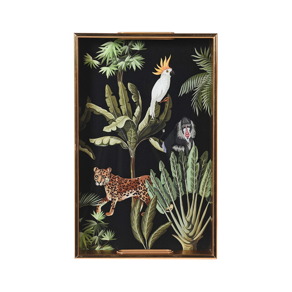 Parrot Trays in Lacquer and Gilt