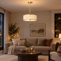 Gilt Rimmed Shaded Pendant