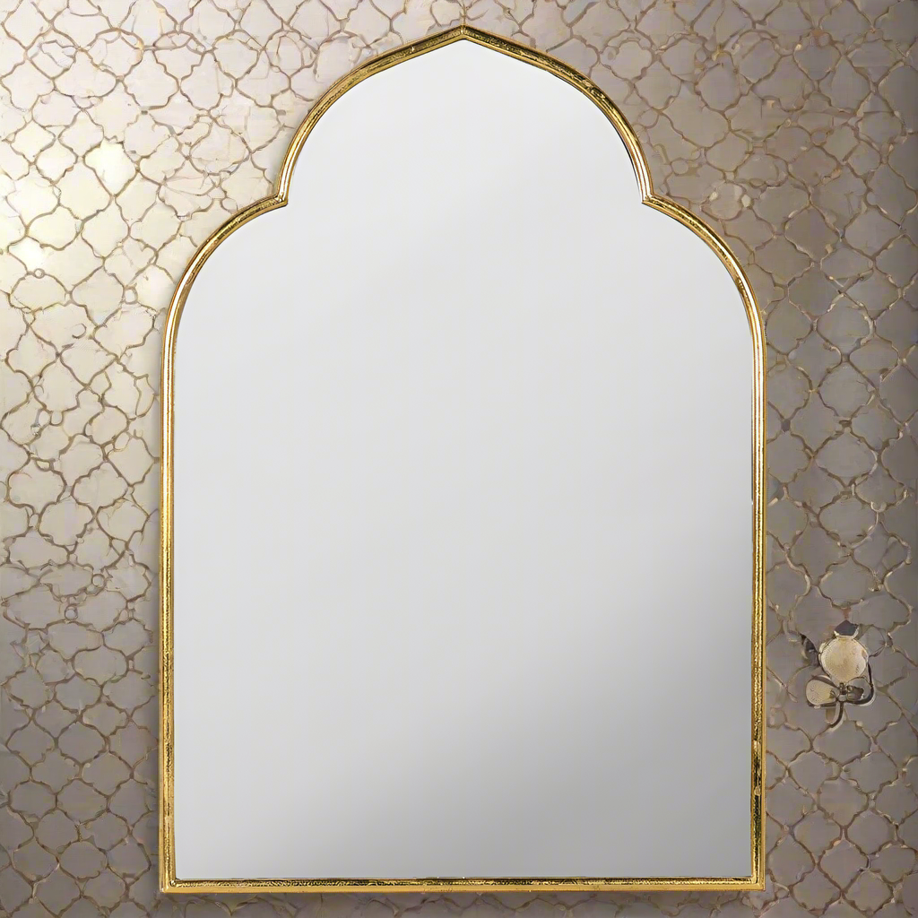 Arched Shaped Gilt Wall  Mirror