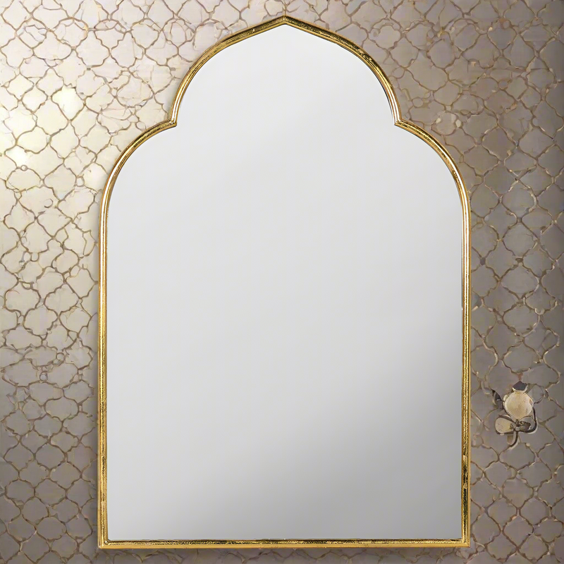 Arched Shaped Gilt Mirror H: 87 cm