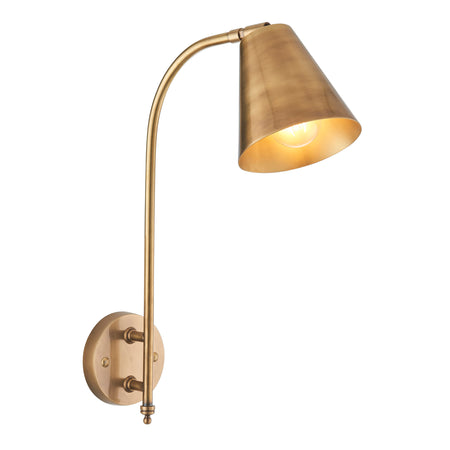 Antique Brass Finish Wall Lamp 35cm