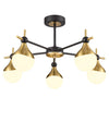 Gilt Opaque Globe Semi-Flush 53 cm