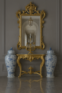 Floor Standing Tall Ginger Jars (Pair)