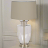 Clear Glass Lamp Gilt Base H: 74cm