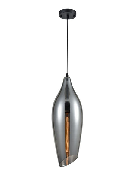 Smoked Glass Extra Long Aerial Pendant - 58 cm