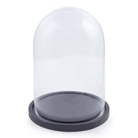 Glass Cloche With Black Base - 3 Sizes