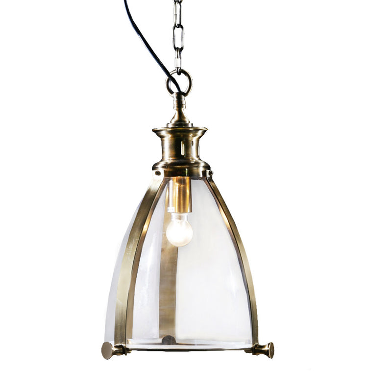 Such a stylish pendant, the glass with copper, nickel or brass bands, exceptional quality and with a great 'Art Nouveau' styling perfect for your hall or kitchen.