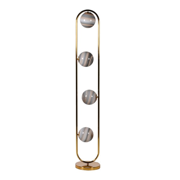Incredible, statement floor light, if you just want to add one interesting light in your room, this is it !! Stunning gilt frame with four coloured globe lights set into it, it's just gorgeous. An easy way to add luxury and style to your living areas.&nbsp;