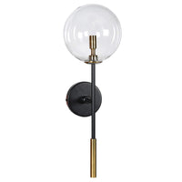 Long Clear Globe Wall Light