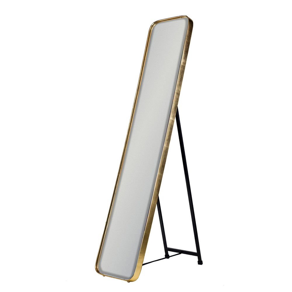 Slim, tall dressing mirror. Has a stand for use as dressing mirror or can be wall hung. This slimline mirror is perfect for even the smallest bedroom