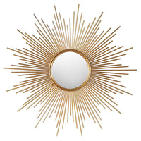 the gold sunburst frame is large enough to create an impact on any wall. This is a classic 'art deco' design,