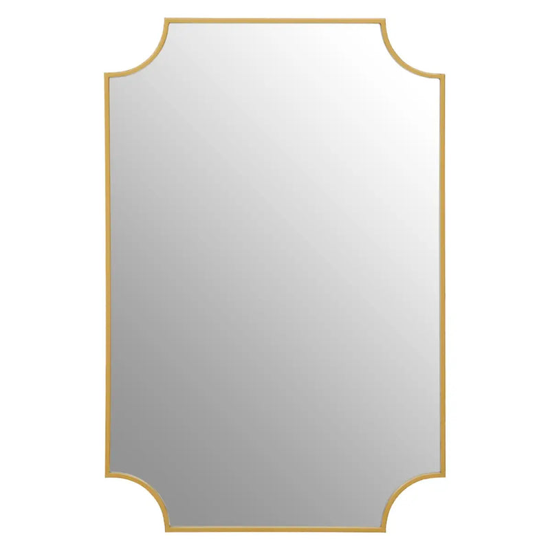 Gold Curve Edge Mirror 117  x 77 cm