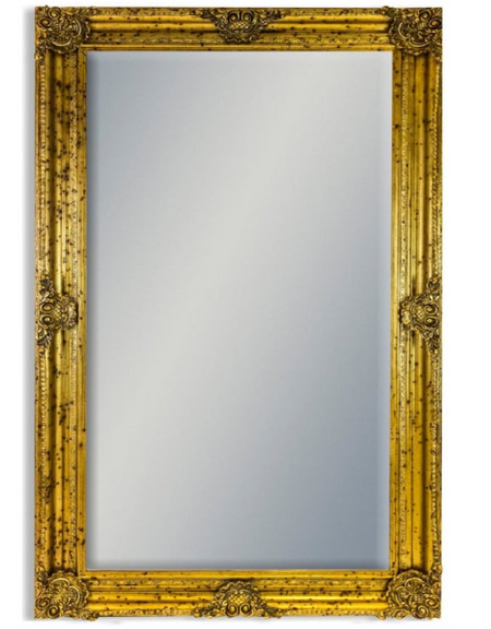 Extra Large Stepped Gold Metal Mirror 220 cm