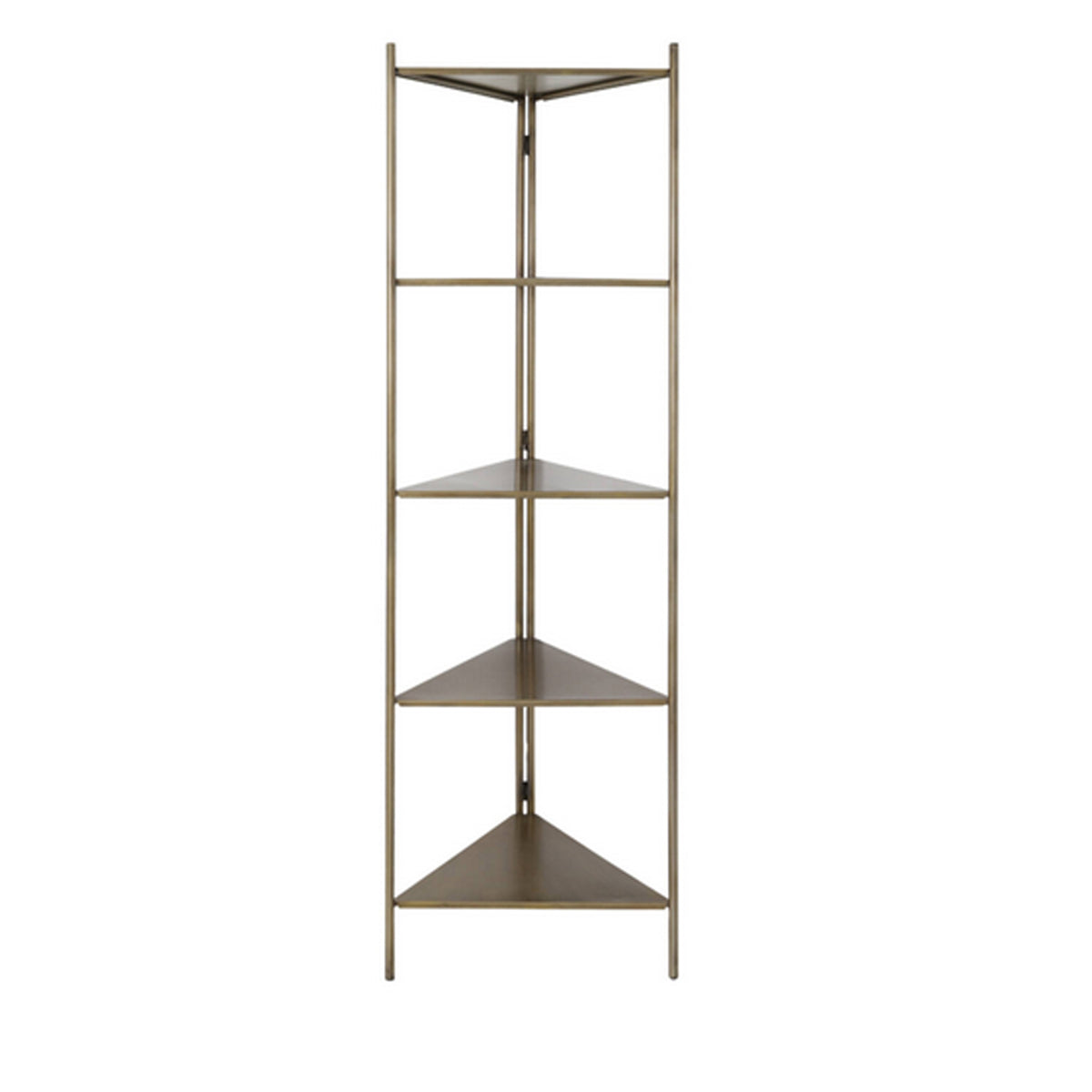 Gold Corner Display Cabinet - Space-Saving Unit
