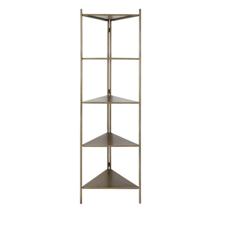 Tall Champagne Metal Grey Marble Table 85 cm REDUCED