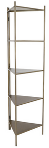 Gold Metal Corner Display Cabinet H200cm