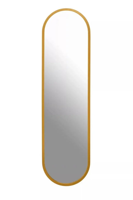 Circular Slim Framed Champagne Mirror 100 cm