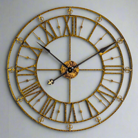 Gold Skeleton Clock 76 cm