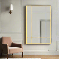 Gold Paneled Mirror 140 cm x 96 cm