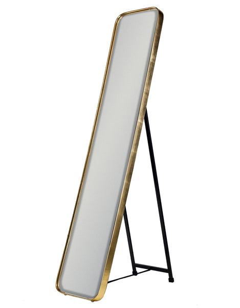 Slim, tall dressing mirror. Has a stand for use as dressing mirror or can be wall hung.