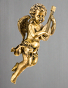 Gold musical Cherub Wall Figures