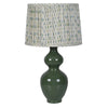Shaped Green Lamp & Shade