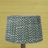 Dark Green Chevron Pleated Shade 30/35/40/45/50 cm