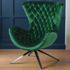 Green Velvet Armchair 108 cm