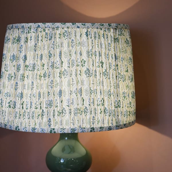 Shaped Green Lamp & Shade
