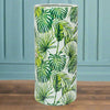 Green & White Tropical Ceramic Umbrella Stand