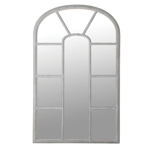 Grey Painted Window Mirror H: 134 cm