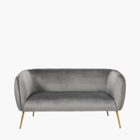 Rust Velvet Sofa 142 cm