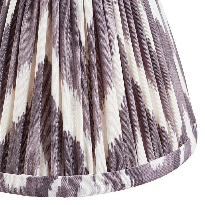 Grey Chevron Pleated Clip Shade 16cm