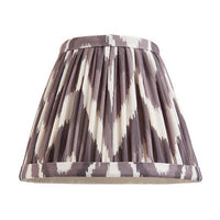 Grey Chevron Pleated Clip Shade 16cm