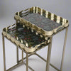 Set of Two Decorated Tray Tables