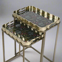 Set of Two Decorated Tray Tables