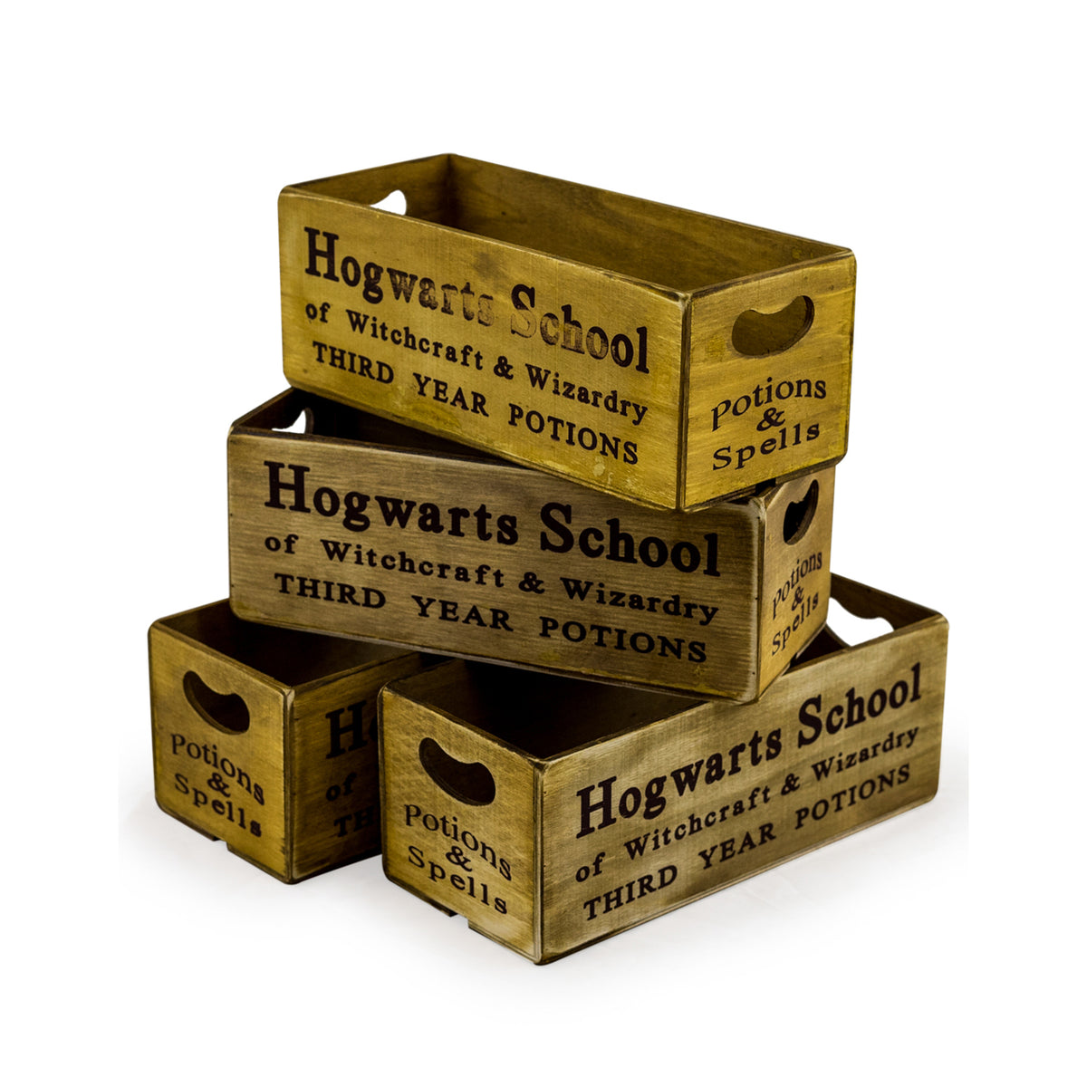 Hogwarts school Wooden Storage Crate