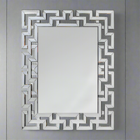 Large Rectangular Deco Venetian Mirror 122cm x 98cm