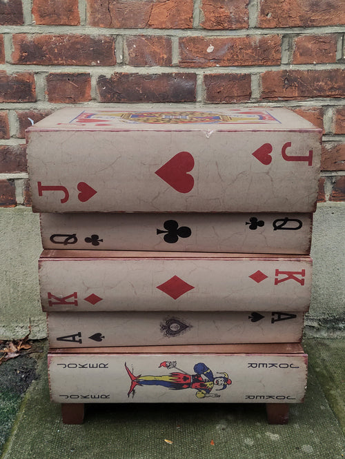 Playing Card Books Bedside Table REDUCED