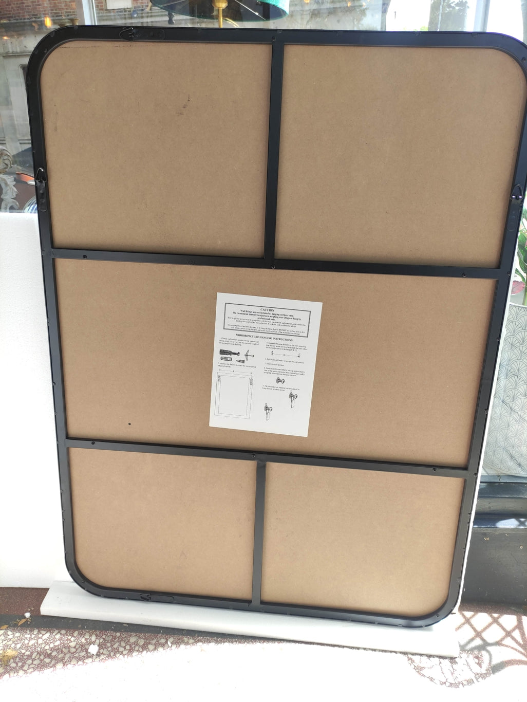 Curved Window Mirror with 9 Panels