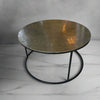 Round Bronze Metal Coffee Table - Medium
