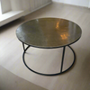 Round Bronze Metal Coffee Table - Large